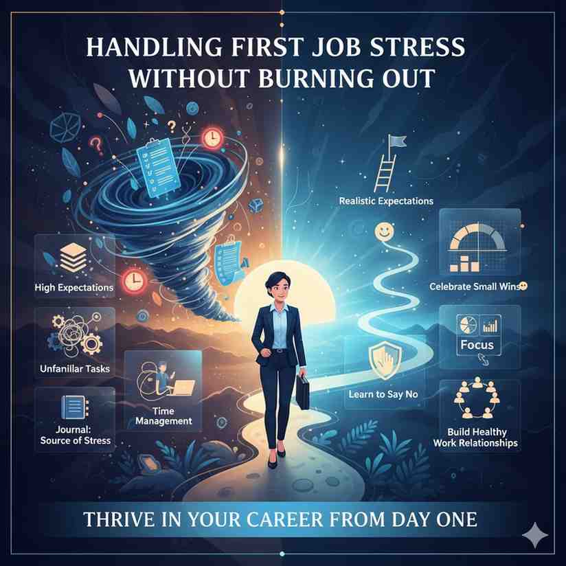 Handling First Job Stress Without Burning Out: A Complete Guide for Young Professionals